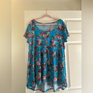 2x Bright Blue Floral